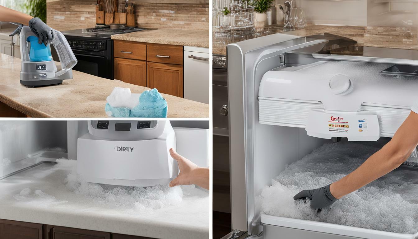 how to clean a countertop ice maker machine