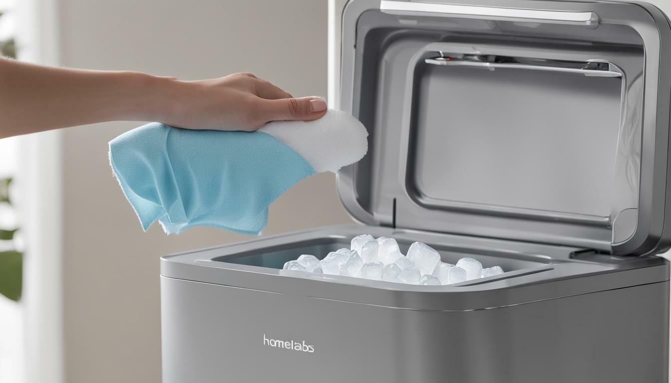 how to clean a homelabs portable ice maker machine